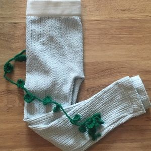 Star Ride Cream Fleece Leggings Size 4 to 6 Girls